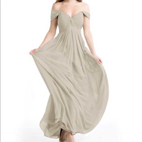 Azazie Dresses & Skirts - Azazie Kaitlyn Taupe Size 4